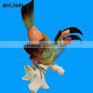 Resin Colorful Parrot Birds Statuette thumbnail-1