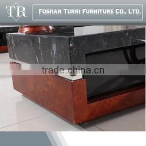 Luxury Furniture Modern Italian Marble Travertine tv Stand thumbnail-5