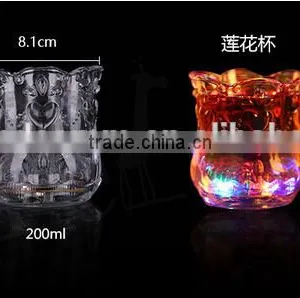 2016super Deal Creative Flash Luminescence Induction Octagonal Glow Cup Luminous Cup for Celebration Club Bars Free Shipping thumbnail-1