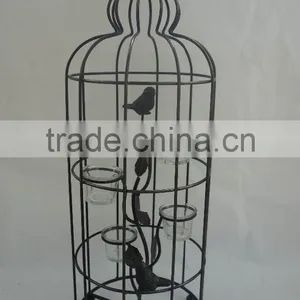 Classic Metal Birdcage Decorative Glass Tealight Holder thumbnail-1