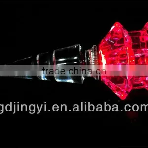 New Style Gem Shaped Acrylic LED Lighted Wine Bottle Stopper thumbnail-4