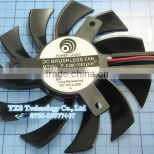 Cpu Cooling Fan For MSI R6850 R6870 R6790 460GTX 560GTX 570GTX 580GTX PLD08010S12HH 2wires DC12V 0.35A Brushless Cooler Radiato thumbnail-1