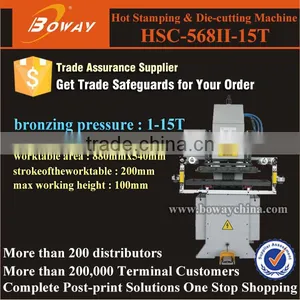 HSC-568II-15T Digital Hot Foil Stamping Die Cutting and Creasing Machine thumbnail-1