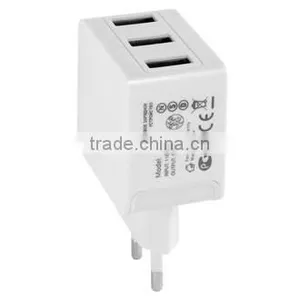 Customized EU Plug 5V 3.1A 3 USB Charger thumbnail-2