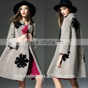 2016 German Style High Quality Windproof Womens Wool Coat thumbnail-6