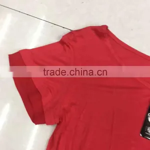 Good Quality of Latest Designs Flower Trimming Red T-shirt Factory Closeout thumbnail-2