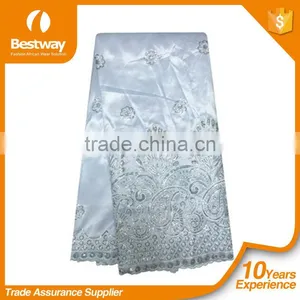 Bestwaytex New Design GP0051 Lace Dresses White Indian George Fabric For Party thumbnail-1
