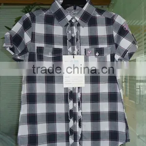 100%COTTON YARN DYED CHECK LADIES SHIRT WITH EMB. PATCH thumbnail-1