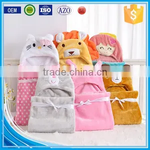 Trade Assurance Flannel Soft Hooded Baby Bath Towel thumbnail-1