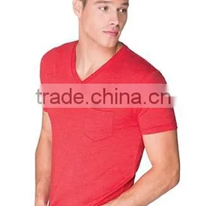 Next Level Apparel Men's CVC Pocket V Tee - Made From 60% Cotton and 40% Polyester, Features a Pocket and Comes With Your Logo thumbnail-2