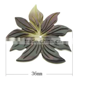 Natural Freshwater Shell Beads Flower Custom Beads Engraved Custom Custom Engraved Metal Beads thumbnail-3