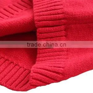 Popular Deer Deisgn Red Christmas Sweater Custom Knitting Patterns Christmas Pullover thumbnail-6