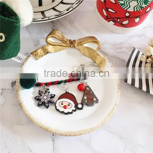 Resin Pin Brooches Pom Pom Ball Christmas Santa Claus Silver Tone Multicolor Clear Rhinestone China Wholesale Brooch thumbnail-1
