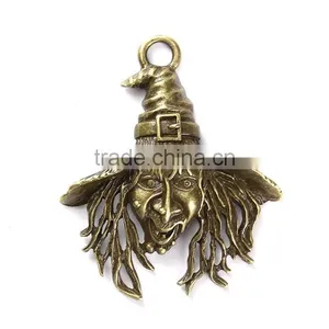 Zinc Based Alloy Pendants Halloween Witch Antique Bronze thumbnail-1