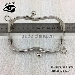 11CM Embossed Silver Metal Clutch Frame With Holes for Purse Bags thumbnail-1