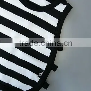 B22251A Infant Side Hollow Striped Sleeveless T Shirt thumbnail-2