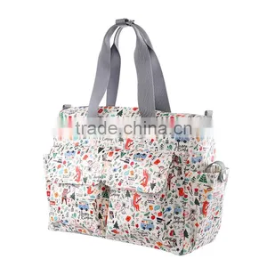 Wholesale New Fashion Canvas Cotton Diaper Bag for Ipad or Laptop thumbnail-2