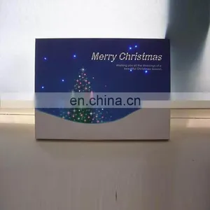 2017 Hot Promotion Artificial Led Light Christmas Greeting Card Custom for Gift thumbnail-1