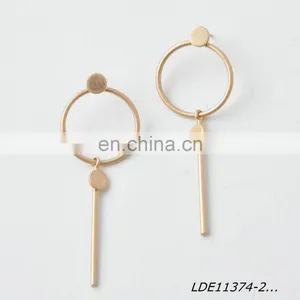 Gold Round Earrings Dainty Earrings thumbnail-6