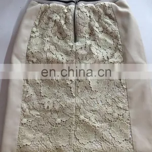 Girls pu Leather Straight Skirt With Lace thumbnail-1