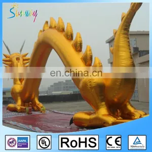 Custom Golden Nylon Attractive Inflatable Dragon, Giant Inflatable Dragon thumbnail-6