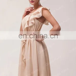 Fashion One-Shoulder Women's Cheap Bridesmaid Dresses CL3441 thumbnail-4