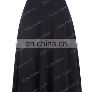 Kate Kasin Occident Women's High Stretchy Cotton High Waist A-line Flared Skirt KK000279-1 thumbnail-4