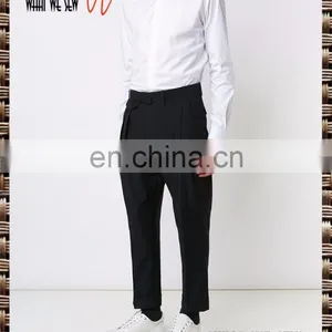 Classic White Cotton Shirt Classic Lapel Collar, Long Sleeves, Hook and Loop Cuffs, Front Button, Curved Botto Formal Clothes thumbnail-1