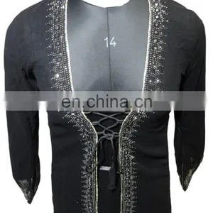 Dubai Silver Stone Work Burkha Jacket / Casual Islamic Wear Abaya Jacket / Fashionable Burkha Hijab Jacket 2017 (dubai Abaya) thumbnail-3