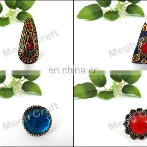 Women Afghan Kuchi Tribal Ring- Banjara Boho Gypsy Indian Nepal Ring-Banjara Handmade Rings thumbnail-1