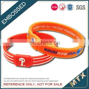Embossed Silicone Wristabnd Bracelet With Color Manufacturer thumbnail-3