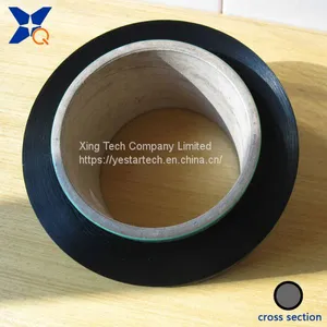 Black Conductive Carbon Inside Nylon Fiber Filaments 20D/3F Ring Cross Section for Anti-Static Yarn/ESD Fabrics/garment-XTAA016 thumbnail-2