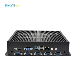 Fanless Industrial PC 10*COM Ports Mini Computer Celeron J1900 Mini Desktop PCwith LPT and Serial Parallel Port thumbnail-1