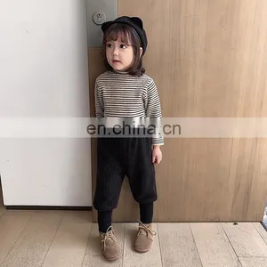 4097/2020 Newest High Quality Mink Cashmere All-match Girl Stripe Top Winter Fashion Warm Kids Clothes thumbnail-2