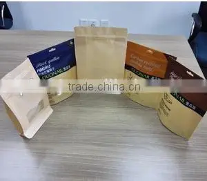 ECO-friendly Kraft Paper Bag With Zipper for Coffee Packaging thumbnail-1