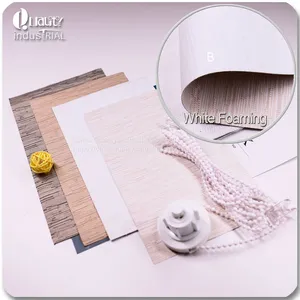 Jacquard Material White Foaming Roller Blinds Fabric thumbnail-3