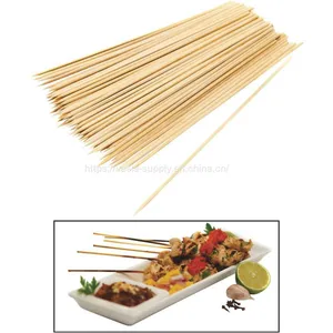 Manufacturers Low Price Supply Round 40 cm Wooden Bamboo Skewers for Barbecue Kabob Skewers thumbnail-1