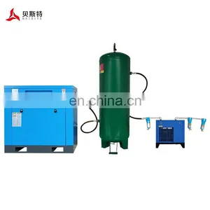 11KW 15KW 22KW Combined Rotary Screw Type Air Compressor With Receiver Tank and Air Dryer thumbnail-2