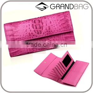 High Quality Ladies Evening Clutch Bag Crocodile Pattern Leather Wallet Massager Bags for Women thumbnail-1