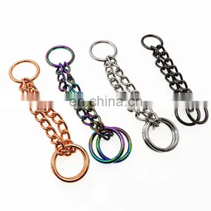 Custom Silver Metal Adjustable Martingale Dog Collar Chain thumbnail-4