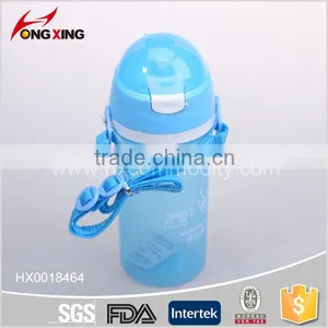 500ml Hot Sale Cylindrical Shape Water Bottles With a Straw thumbnail-2
