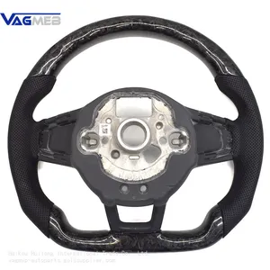 Fog Carbon Fiber Steering Wheel Leather For VW Golf MK7 7.5 GTI GTD GTE R 2013-2020 Polo GTI For Tiguan for Passat DSG thumbnail-3