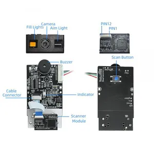 XT750M XTIOT Embedded Barcode Scanner Module PAD QR Code Bar Code Scan Engine Reading Head For Ordering KIOSK Projects thumbnail-4