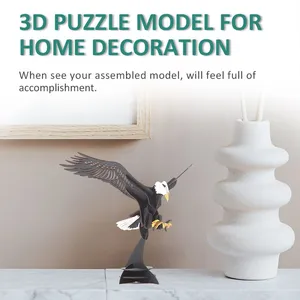 Customized Design 3D Eagle Cardboard Puzzle DIY Assembly Bird Animal Model for Gift&Stationery&Toys Shop thumbnail-3
