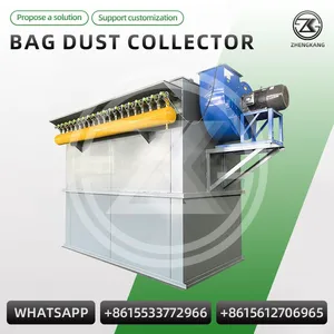 Aggregat-Zerkleinerungsanlage Pulsstrahl-Beutelfilter Staubabscheider Industrielle Beutelfilter-Staubkontrollausrüstung OEM ODM thumbnail-4