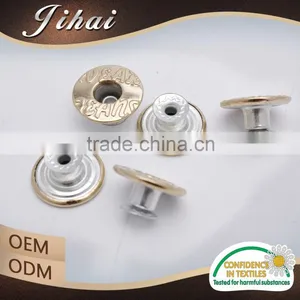 Wholesalers China Unique Custom Design Denim Shank Metal Cap Jeans Button With Logo 2016 thumbnail-5