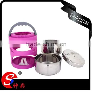 Stainless Steel Colored Tiffin Lunch Box/ 2 Compartment Insulated Box/ Bento Box thumbnail-4