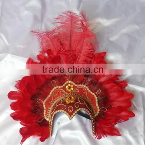 Beautiful Headdress With Ostrich Feather for Girls/women/ladies thumbnail-6