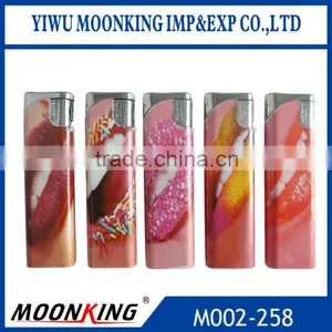 Thin Refillable Cheap Plastic Cigarette Lighter, Electronic Lighter With Picture Paper thumbnail-1