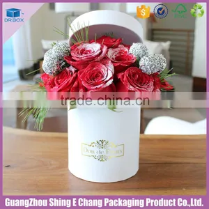 Logo Custom Gold Stamp Paper Round Roses Packaging Box thumbnail-1